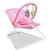 Cadeira Cadeirinha de Bebê Descanso Infantil Musical Móbile com Brinquedo Lion 11kg Rosa
