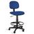 Cadeira Caixa Alta Secretária Revestimento Sintético Rodízios  Azul