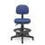 Cadeira Caixa Giratória com Base Fixa Operativa Encosto Baixo Plaxmetal Azul