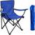 Cadeira Camping Dobrável Com Bolsa De Transporte Com Porta Copo Azul claro