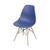 Cadeira Charles Eames Base Madeira OD-Azul Marinho