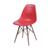 Cadeira Charles Eames Base Madeira OD-Vermelha
