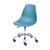 Cadeira Charles Eames Base Rodízio OD-Azul Petroleo