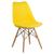 Cadeira Charles Eames Dsw Soft Wood Eiffel Estofada Amarelo