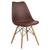 Cadeira Charles Eames Dsw Soft Wood Eiffel Estofada Café