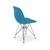 Cadeira Charles Eames Eiffel Base Metal Turquesa