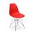 Cadeira Charles Eames Eiffel Base Metal Vermelho