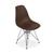 Cadeira Charles Eames Eiffel Base Metal Marrom