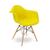 Cadeira Charles Eames Eiffel Com Braço Amarelo