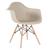 Cadeira Charles Eames Eiffel com braços - DAW - Base de madeira clara Nude - Nacional