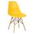 Cadeira Charles Eames Eiffel DSW - Base de madeira clara Amarelo