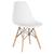 Cadeira Charles Eames Eiffel DSW - Base de madeira clara Branco