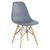 Cadeira Charles Eames Eiffel DSW - Base de madeira clara Cinza-escuro