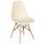 Cadeira Charles Eames Eiffel DSW - Base de madeira clara Creme