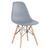 Cadeira Charles Eames Eiffel DSW - Base de madeira clara Cinza médio, Assento nacional