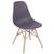 Cadeira Charles Eames Eiffel DSW - Base de madeira clara Cinza névoa