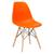 Cadeira Charles Eames Eiffel DSW - Base de madeira clara Laranja