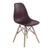 Cadeira Charles Eames Eiffel DSW - Base de madeira clara Marrom, Assento nacional