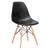Cadeira Charles Eames Eiffel DSW - Base de madeira clara Preto