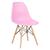 Cadeira Charles Eames Eiffel DSW - Base de madeira clara Rosa-claro