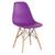 Cadeira Charles Eames Eiffel DSW - Base de madeira clara Roxo