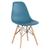 Cadeira Charles Eames Eiffel DSW - Base de madeira clara Turquesa