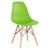 Cadeira Charles Eames Eiffel DSW - Base de madeira clara Verde-claro