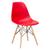 Cadeira Charles Eames Eiffel DSW - Base de madeira clara Vermelho