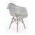 Cadeira Charles Eames Eiffel Wood Daw Com Braços Design Cinza