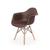 Cadeira Charles Eames Eiffel Wood Daw Com Braços Design Marrom