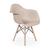 Cadeira Charles Eames Eiffel Wood Daw Com Braços Design Nude