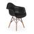 Cadeira Charles Eames Eiffel Wood Daw Com Braços Design Preto