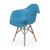 Cadeira Charles Eames Eiffel Wood Daw Com Braços Design Turquesa
