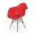 Cadeira Charles Eames Eiffel Wood Daw Com Braços Design Vermelho