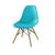 Cadeira charles eames wood design dsw AZUL TURQUESA