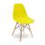 Cadeira Charles Eames Wood Design Eiffel Colorida Amarelo