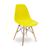Cadeira Charles Eames Wood Design Eiffel De Jantar Cores Amarela
