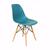 Cadeira Charles Eames Wood Design Moderno Pp-638 inovartte Turquesa