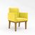 Cadeira com Base Reforçada para Apartamento Sala  Quarto Amarelo