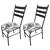 Cadeira Cozinha em Aço Estofada Turim kit 2 pç - COD 11244 Texturizada - ass. bco ramado