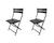 Cadeira de aço dobravel para bares sorveterias restaurantes e residencial kit 2 peças - Helena - 984 Preto