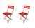 Cadeira de aço dobravel para bares sorveterias restaurantes e residencial kit 2 peças - Helena - 984 Vermelho