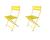Cadeira de aço dobravel para bares sorveterias restaurantes e residencial kit 2 peças - Helena - 984 Amarelo