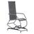 Cadeira De Balanço Com Mola Revestido Em Fibra Sintética Área Varanda Piscina Edícula Trama Original Preto