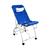 Cadeira de Banho Alumínio Dobrável e Reclinável para 80 kg modelo Enxuta Juvenil - Vanzetti Azul