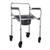 Cadeira De Banho Alumínio Idoso Até 100Kg Desmontável Com Rodas e Freio Hidrolight Aluminio/Preto