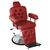 Cadeira De Barbeiro Reclinável Sevilha - Pé Redondo Vermelho