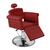 Cadeira de Cabeleireiro Elegance Luxo Encosto Reclinável - Pé Redondo Cromado Bordô
