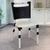 Cadeira de Cozinha Panero de Alumínio e Fibra Sintética Preto/Branco