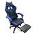 Cadeira de Escritório Gamer Ergônomica com Apoio Para os Pés  Azul/Preto